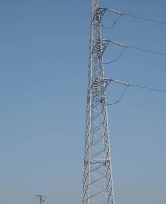 जस्ती 33KV ट्रांसमिशन लाइन स्टील जाली टॉवर