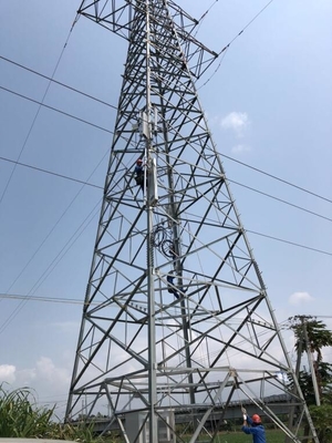 कोण स्टील Q355B Q255B 110KV जाली ट्रांसमिशन टॉवर