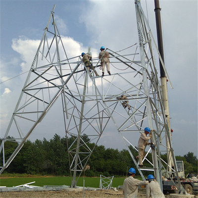 कोण स्टील Q355B Q255B 110KV जाली ट्रांसमिशन टॉवर