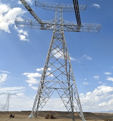 ओवरहेड लाइन स्टील Q235 Q345 Q420 132 KV टॉवर