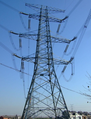 10 - 500KV HDG एंगल स्टील लैटिस ट्रांसमिशन टॉवर