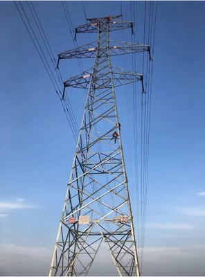 हॉट डिप जस्ती 500KV Q355 Q255 स्टील ट्रांसमिशन टॉवर