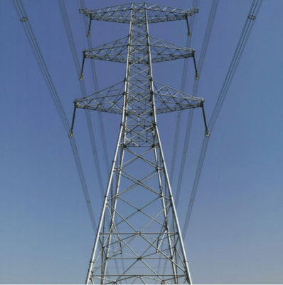 हॉट डिप जस्ती 500KV Q355 Q255 स्टील ट्रांसमिशन टॉवर