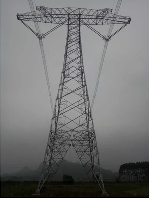 10 - 500KV डबल सर्किट जाली ट्रांसमिशन टॉवर