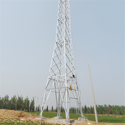 110KV 132KV एंगर स्टील जाली तोरण ट्रांसमिशन टॉवर