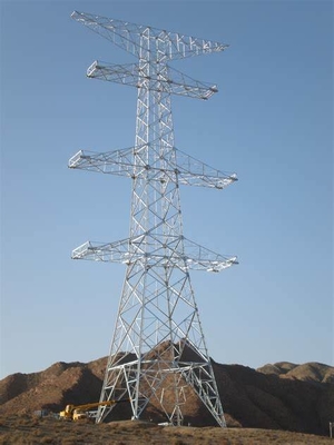 33KV 130KV 500KV जाली स्टील पावर ट्रांसमिशन लाइन टावर्स