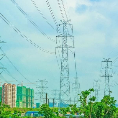 110KV दूरसंचार Q235 Q345 Q420 स्टील जाली टावर्स