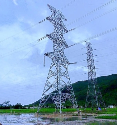 110KV दूरसंचार Q235 Q345 Q420 स्टील जाली टावर्स