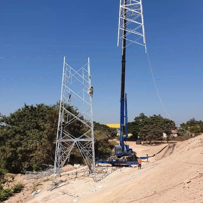 132KV पावर ट्रांसमिशन लाइन HDG जाली स्टील टॉवर
