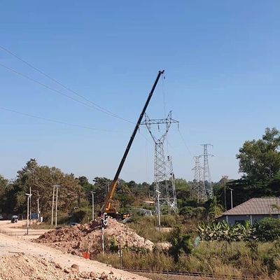 132KV पावर ट्रांसमिशन लाइन HDG जाली स्टील टॉवर