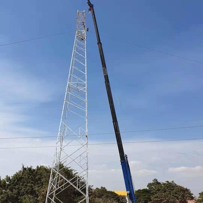 115KV हॉट डिप जस्ती दूरसंचार स्टील टॉवर