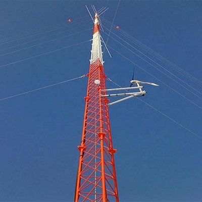 3 लेग्ड हॉट डिप जस्ती Q235 Q345 स्टील गाईड मस्त टॉवर