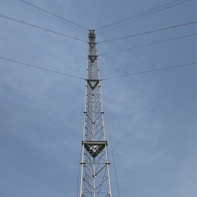 3 लेग्ड हॉट डिप जस्ती Q235 Q345 स्टील गाईड मस्त टॉवर