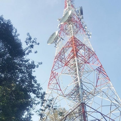 76 मीटर सेल्फ सपोर्टिंग जीएसएम टेलीकम्युनिकेशन स्टील लैटिस टॉवर