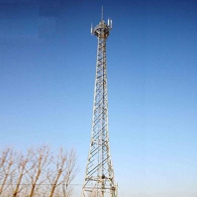 3 टांगों वाला 60 मीटर जस्ती कोण स्टील सेल्फ सपोर्टिंग टेलीकॉम टॉवर