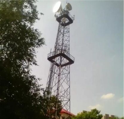 ASTM A123 HDG एंगल स्टील मोज़ेक मोबाइल कम्युनिकेशन टॉवर