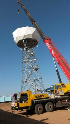 110KV एंटीना दूरसंचार टॉवर जस्ती कोणीय स्टील रडार संरचना