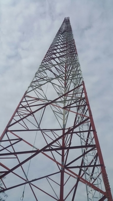 60 मीटर गर्म जस्ती दूरसंचार स्टील टॉवर Q345