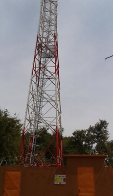 4 लेग कोणीय 90 मीटर दूरसंचार स्टील टॉवर जस्ती