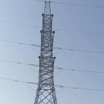 Q355B स्टील ट्रांसमिशन लाइन टॉवर जस्ती इलेक्ट्रिक पावर