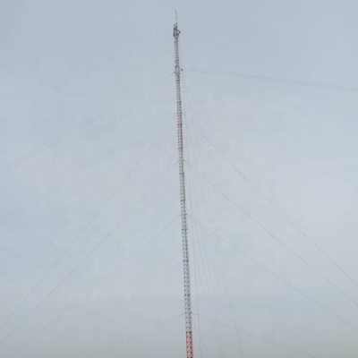 0 - 200 मीटर स्टील गैल्वेनाइज्ड गाईड मस्त टॉवर ब्रैकेट लाइटनिंग रॉड के साथ