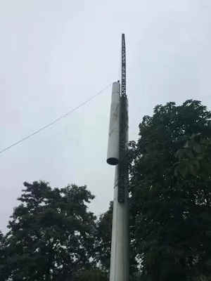 जस्ती के साथ दूरसंचार जीएसएम एंटीना स्टील मोनोपोल टॉवर